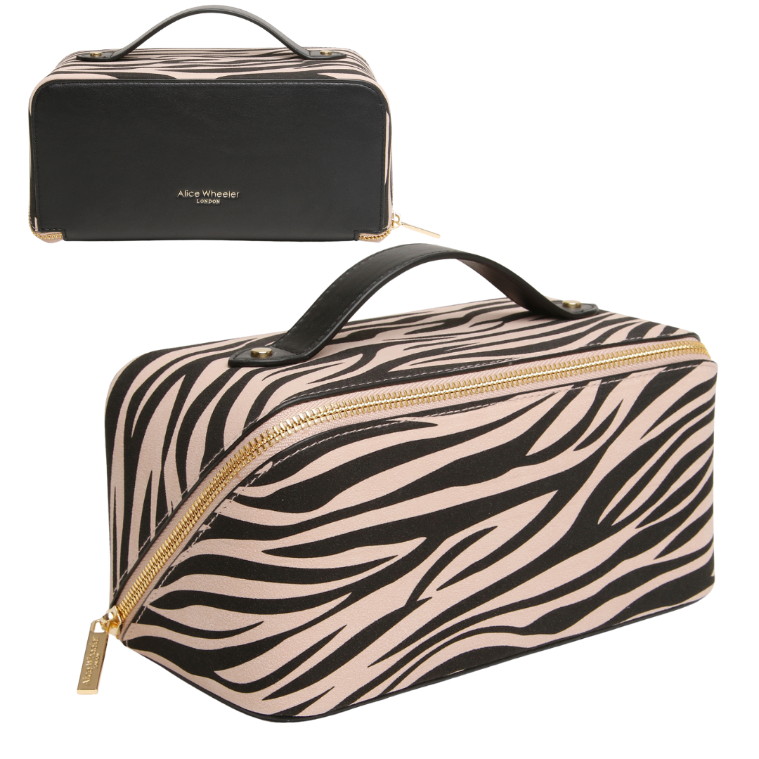 Animal Print Train Beauty Case Concertina Fold-Out Organiser - Image 4
