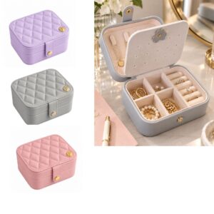 Quilted Travel Jewellery Box & Organiser