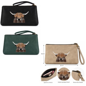 Highland Cow Makeup Bag & Travel Pouch