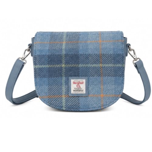 Harris Tweed Tartan Saddle Crossbody Bag - Image 2