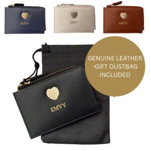 Signature Heart Genuine Leather Coin & Card Purse with giftbag