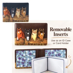 Stable Row Horse Equestrian RFID ID & Card leather Holder
