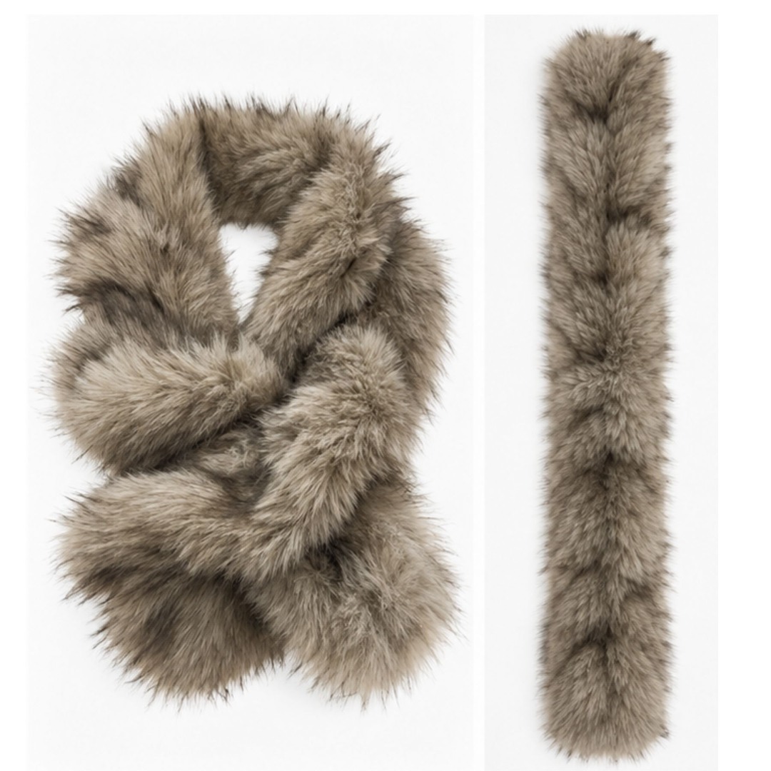 Luxury Faux Fur Scarf Stole Soft Fluffy Winter Neck Warmer - Image 4