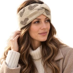 Women's Knitted Twist Heart Headband