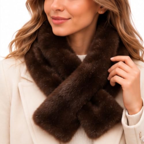 Faux Fur Pull Through Scarf Winter Neck Warmer - Image 2