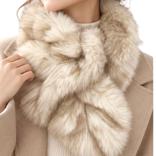 Luxury Faux Fur Scarf Stole Soft Fluffy Winter Neck Warmer - Image 5